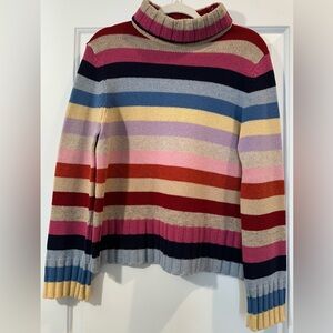 Old Navy Colorful Striped Cowl Neck Sweater